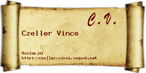 Czeller Vince névjegykártya